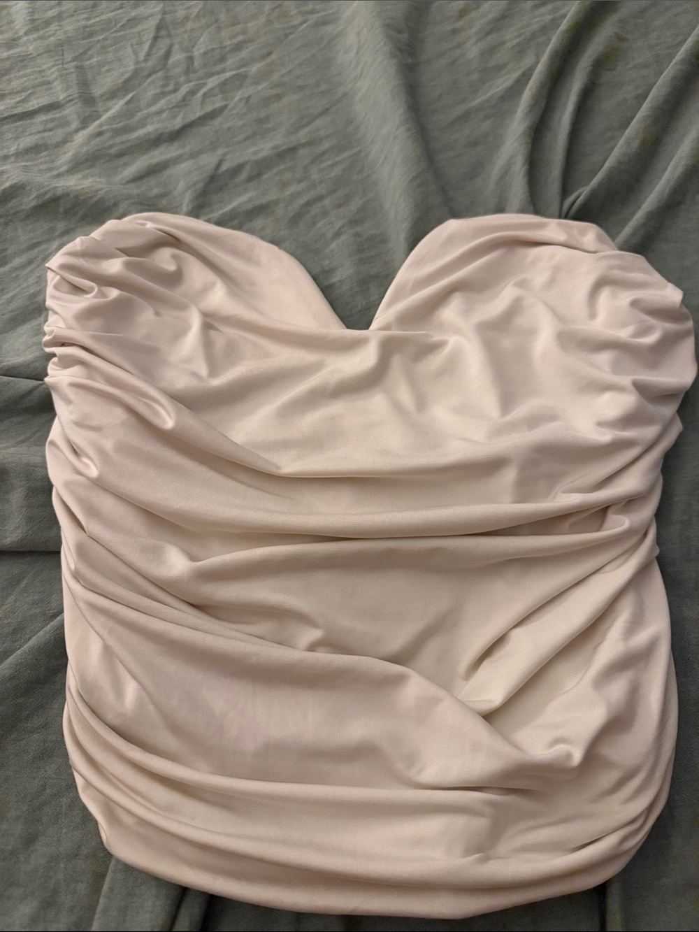 Strapless Ruched Women’s Top in Creame